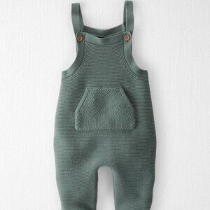 little planet by carters Baby Organic Cotton Sweater Knit Overalls | Green | 24M